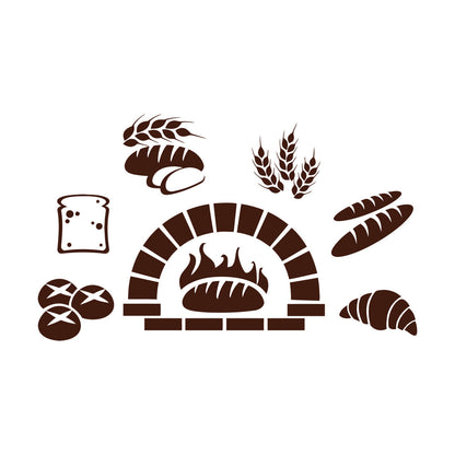 Engraving Stickers Bakery Oven House Fresh Bread Kitchen Waterproof