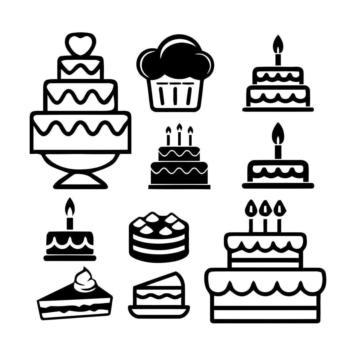 Vinyl Wall Stickers Bakery Shop Cake Kitchen Dessert Pastry Sweets Wall Beautification