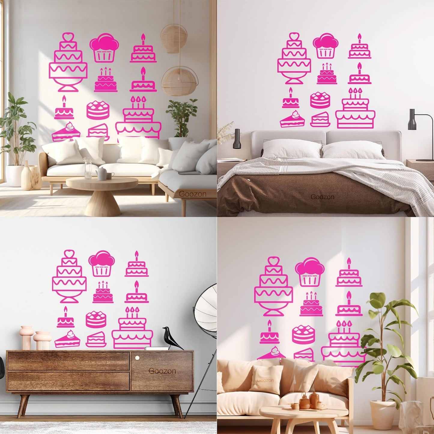 Vinyl Wall Stickers Bakery Shop Cake Kitchen Dessert Pastry Sweets Wall Beautification