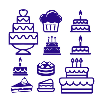 Vinyl Wall Stickers Bakery Shop Cake Kitchen Dessert Pastry Sweets Wall Beautification