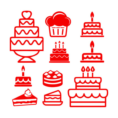 Vinyl Wall Stickers Bakery Shop Cake Kitchen Dessert Pastry Sweets Wall Beautification