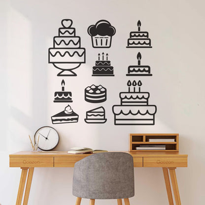 Vinyl Wall Stickers Bakery Shop Cake Kitchen Dessert Pastry Sweets Wall Beautification