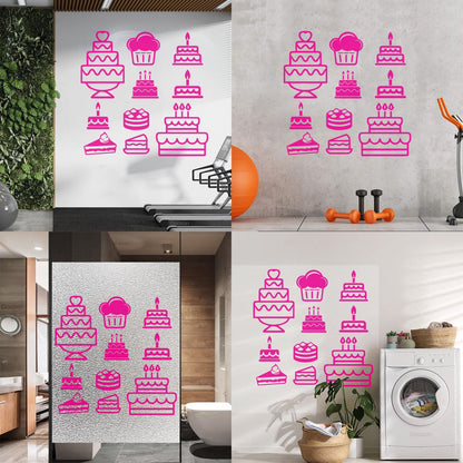 Vinyl Wall Stickers Bakery Shop Cake Kitchen Dessert Pastry Sweets Wall Beautification