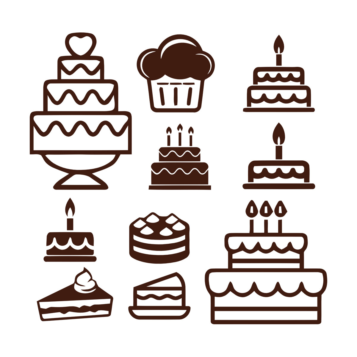 Vinyl Wall Stickers Bakery Shop Cake Kitchen Dessert Pastry Sweets Wall Beautification