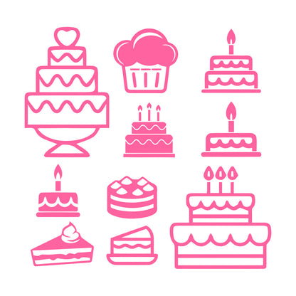 Vinyl Wall Stickers Bakery Shop Cake Kitchen Dessert Pastry Sweets Wall Beautification