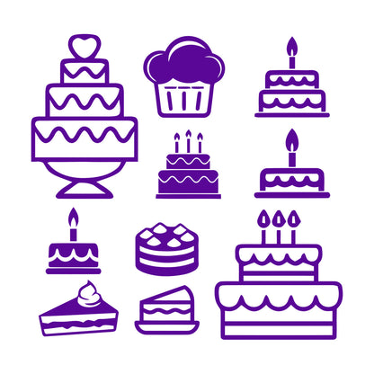 Vinyl Wall Stickers Bakery Shop Cake Kitchen Dessert Pastry Sweets Wall Beautification