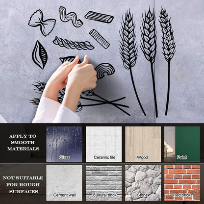 Vinyl Wall Decals Bakery Shop Ears Wheat Grain Kitchen Window Decals