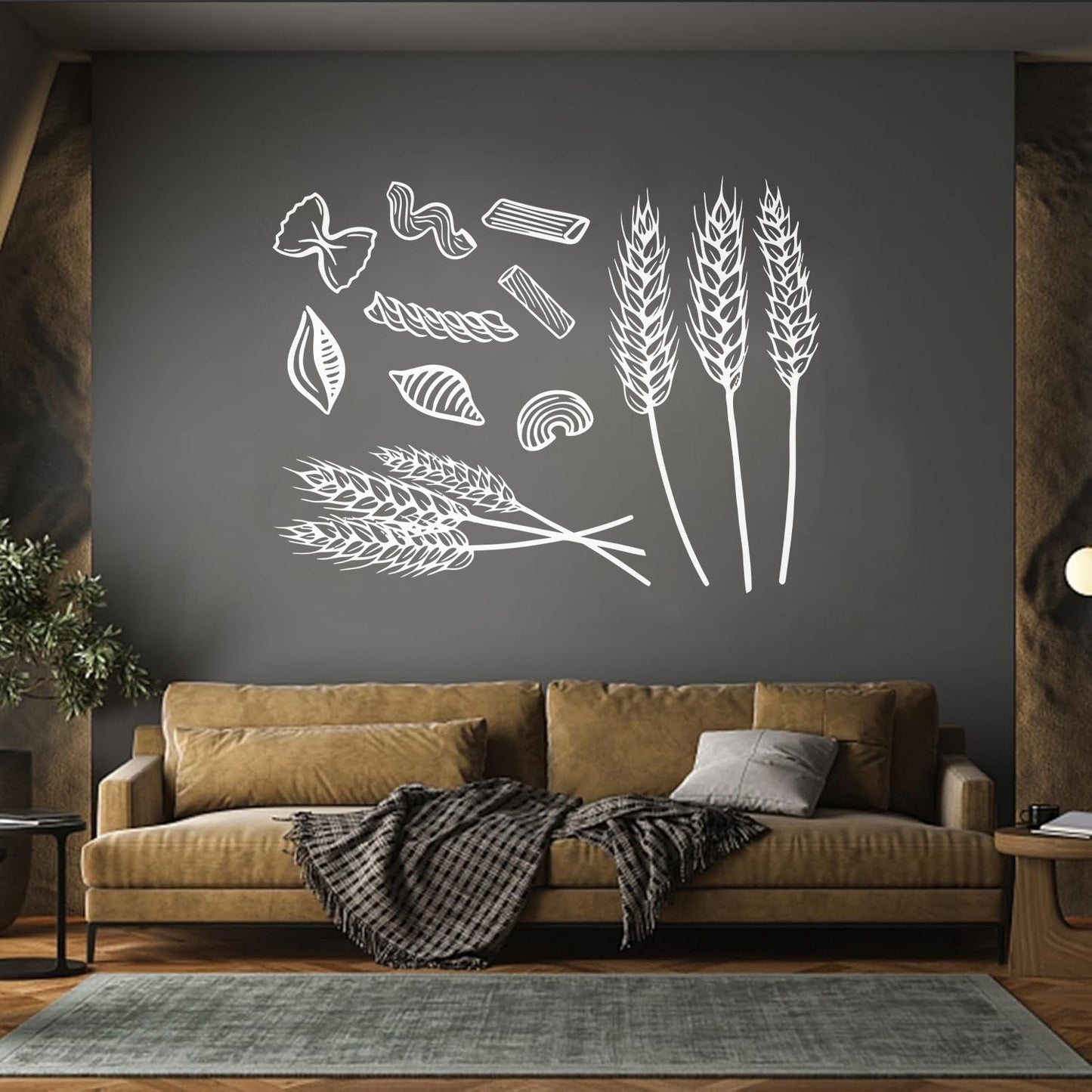Vinyl Wall Decals Bakery Shop Ears Wheat Grain Kitchen Window Decals