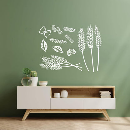 Vinyl Wall Decals Bakery Shop Ears Wheat Grain Kitchen Window Decals