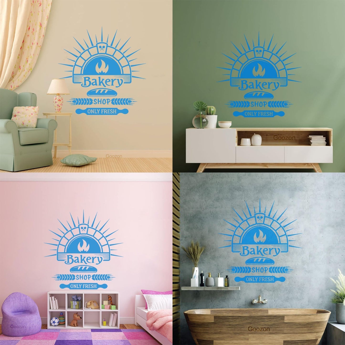 Wall Stickers Bakery Store Bakehouse Bread Baking Products Kitchen Do Not Damage The Wall Surface