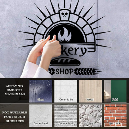 Wall Stickers Bakery Store Bakehouse Bread Baking Products Kitchen Do Not Damage The Wall Surface