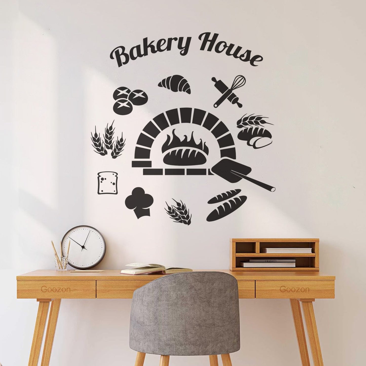 Baking Products Bakery House Bread Kitchen Cafe Lettering Stickers Waterproof