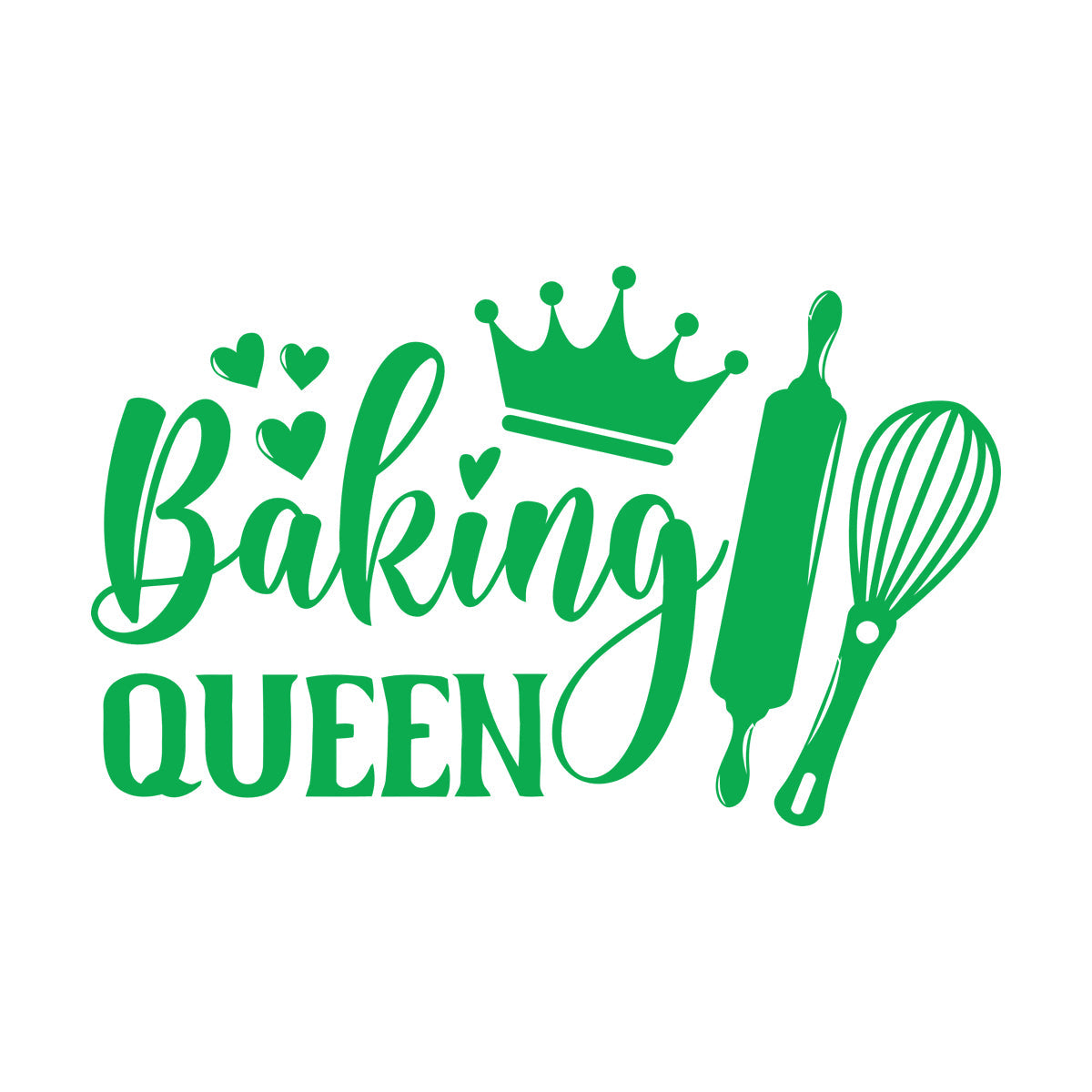Wall Decals Paster Paper Baking Queen Crown Kitchen Bakery Shop Rolling Pin It Won'T Fall Off