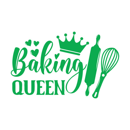 Wall Decals Paster Paper Baking Queen Crown Kitchen Bakery Shop Rolling Pin It Won'T Fall Off