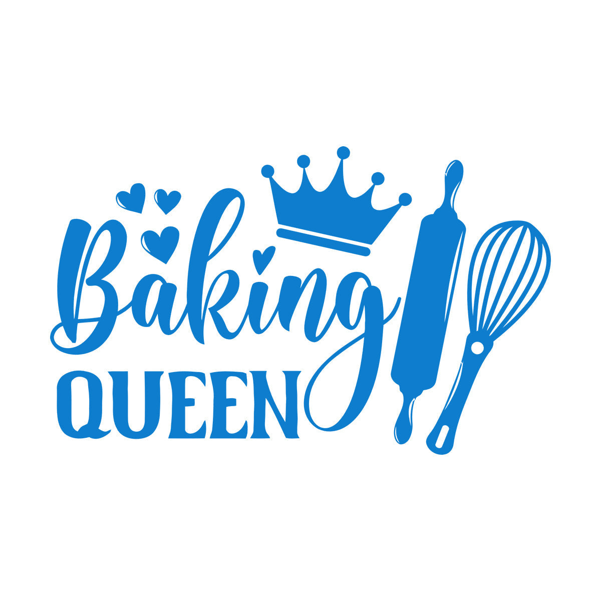 Wall Decals Paster Paper Baking Queen Crown Kitchen Bakery Shop Rolling Pin It Won'T Fall Off