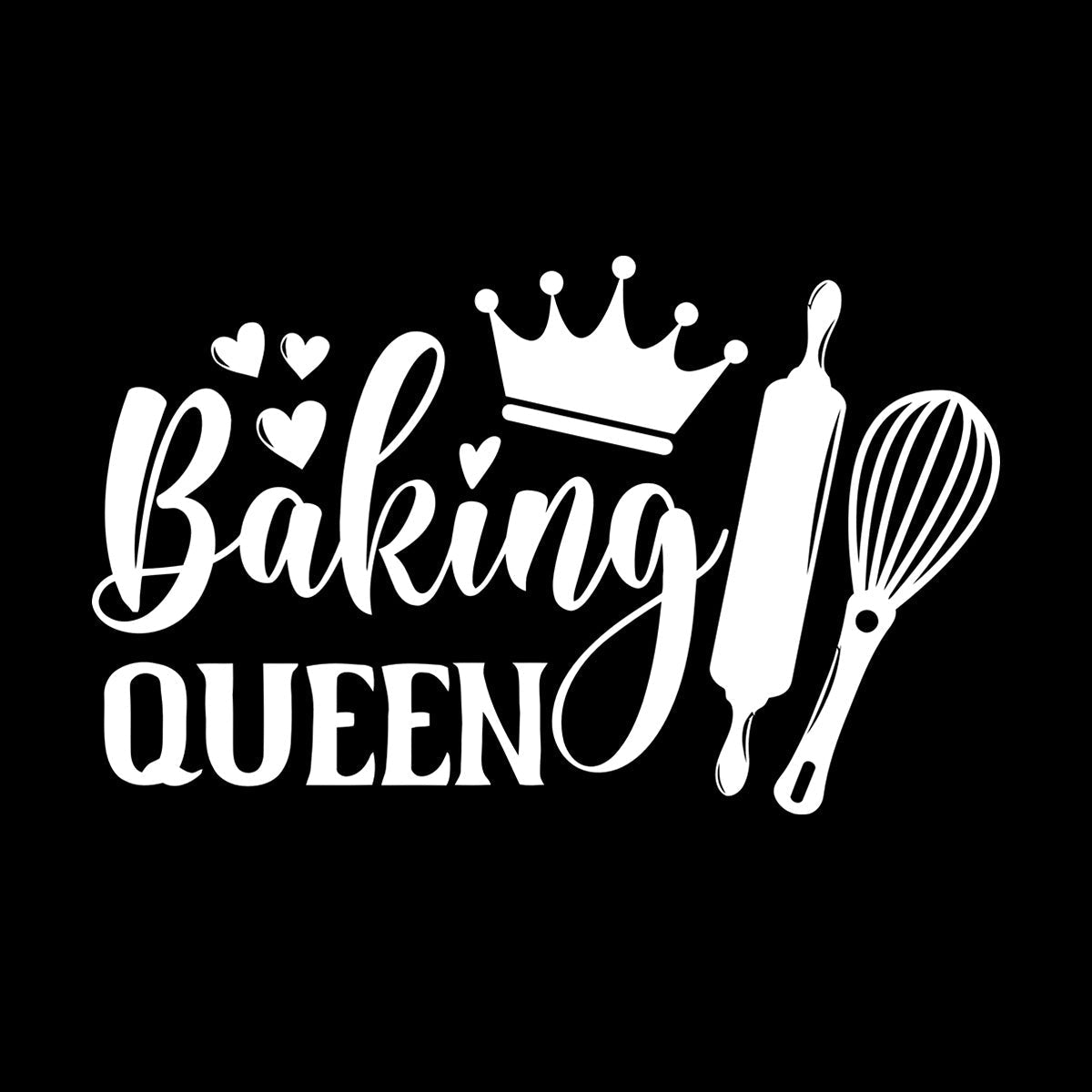 Wall Decals Paster Paper Baking Queen Crown Kitchen Bakery Shop Rolling Pin It Won'T Fall Off