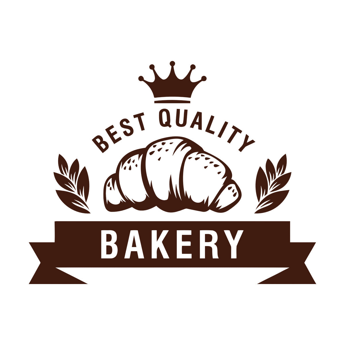 Vinyl Wall Stickers Best Quality Baking Crown Kitchen Bakery Shop Croissant Personalized Customization
