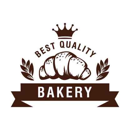 Vinyl Wall Stickers Best Quality Baking Crown Kitchen Bakery Shop Croissant Personalized Customization