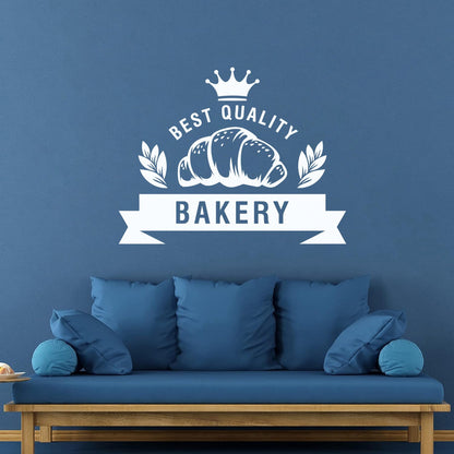 Vinyl Wall Stickers Best Quality Baking Crown Kitchen Bakery Shop Croissant Personalized Customization