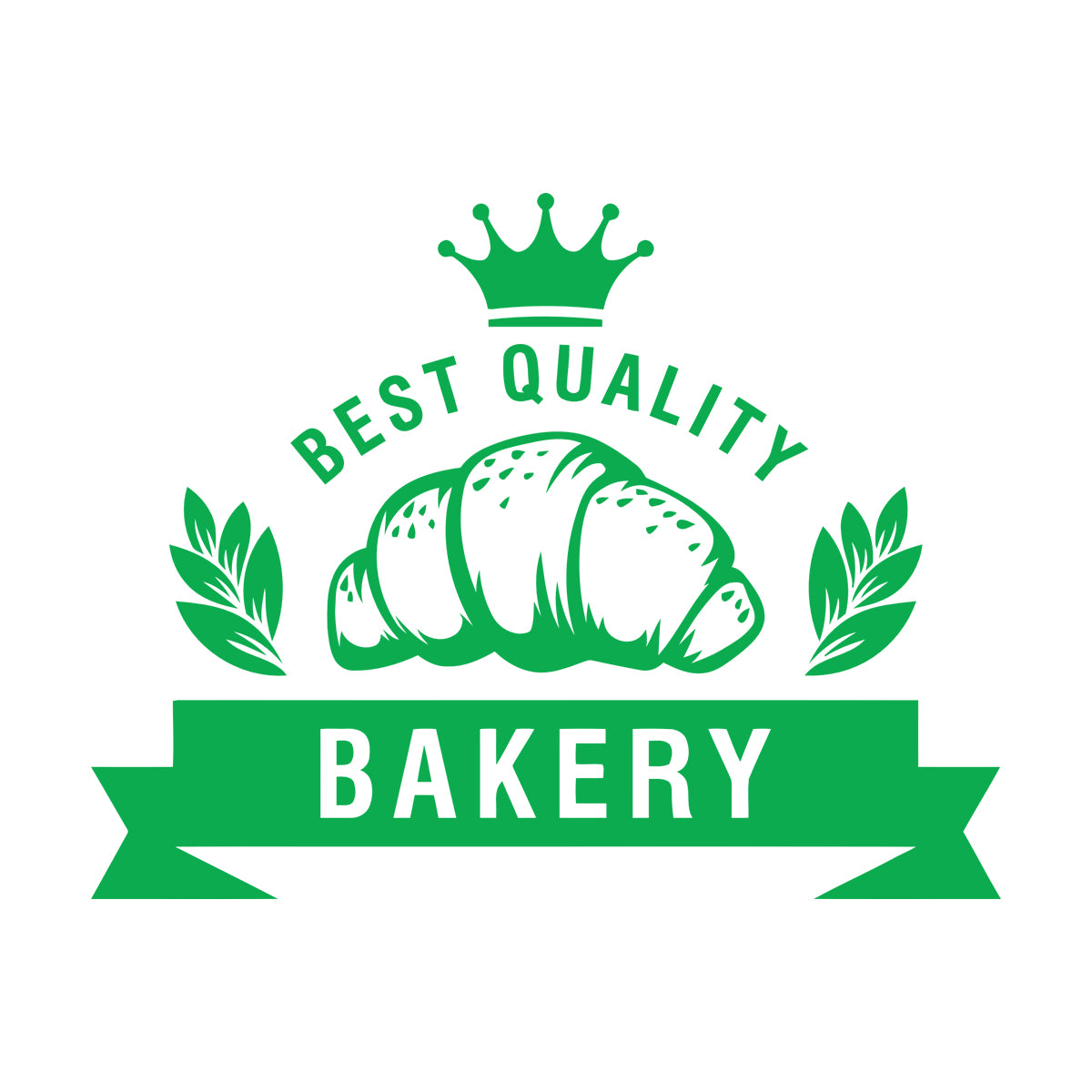 Vinyl Wall Stickers Best Quality Baking Crown Kitchen Bakery Shop Croissant Personalized Customization