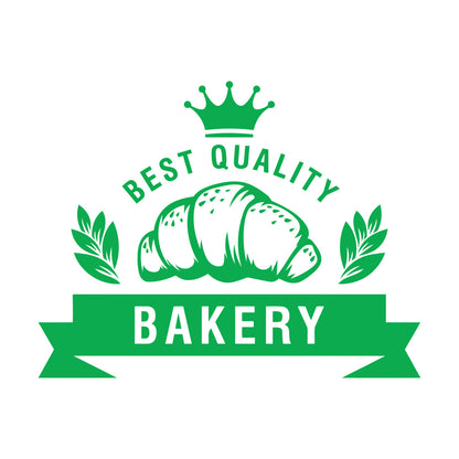 Vinyl Wall Stickers Best Quality Baking Crown Kitchen Bakery Shop Croissant Personalized Customization