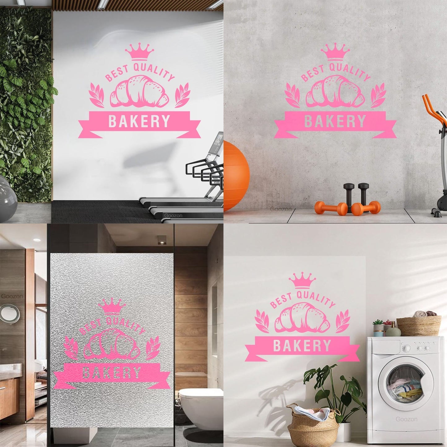 Vinyl Wall Stickers Best Quality Baking Crown Kitchen Bakery Shop Croissant Personalized Customization