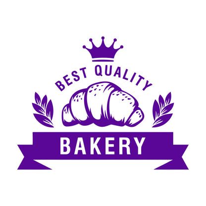 Vinyl Wall Stickers Best Quality Baking Crown Kitchen Bakery Shop Croissant Personalized Customization