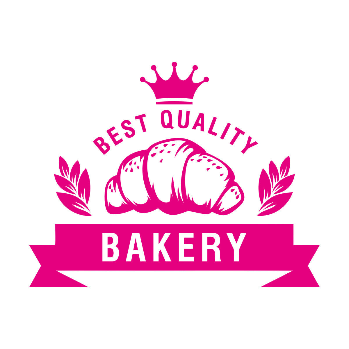 Vinyl Wall Stickers Best Quality Baking Crown Kitchen Bakery Shop Croissant Personalized Customization