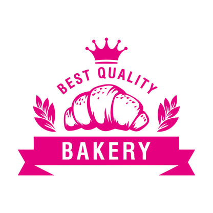 Vinyl Wall Stickers Best Quality Baking Crown Kitchen Bakery Shop Croissant Personalized Customization