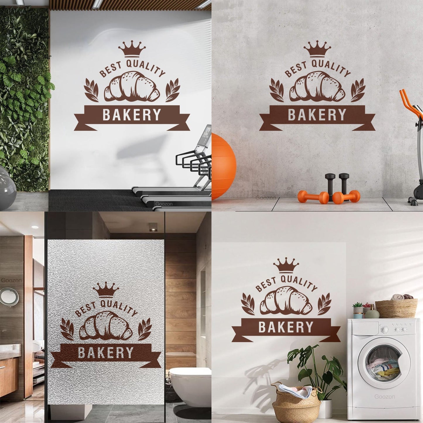 Vinyl Wall Stickers Best Quality Baking Crown Kitchen Bakery Shop Croissant Personalized Customization