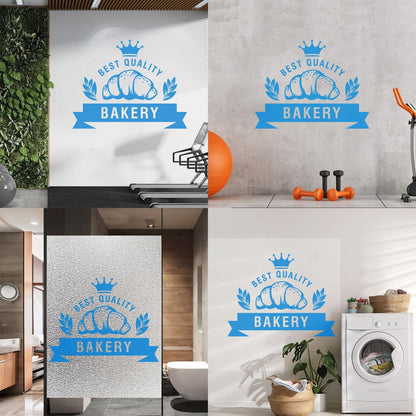 Vinyl Wall Stickers Best Quality Baking Crown Kitchen Bakery Shop Croissant Personalized Customization