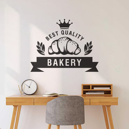 Vinyl Wall Stickers Best Quality Baking Crown Kitchen Bakery Shop Croissant Personalized Customization