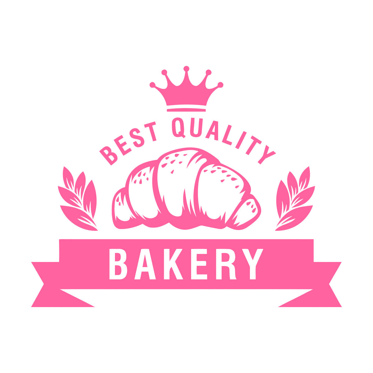 Vinyl Wall Stickers Best Quality Baking Crown Kitchen Bakery Shop Croissant Personalized Customization