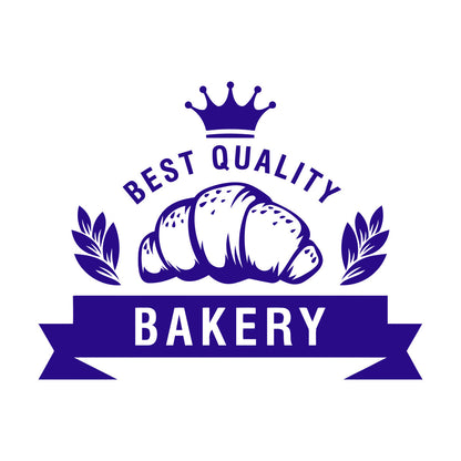 Vinyl Wall Stickers Best Quality Baking Crown Kitchen Bakery Shop Croissant Personalized Customization