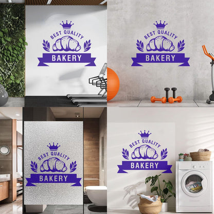 Vinyl Wall Stickers Best Quality Baking Crown Kitchen Bakery Shop Croissant Personalized Customization