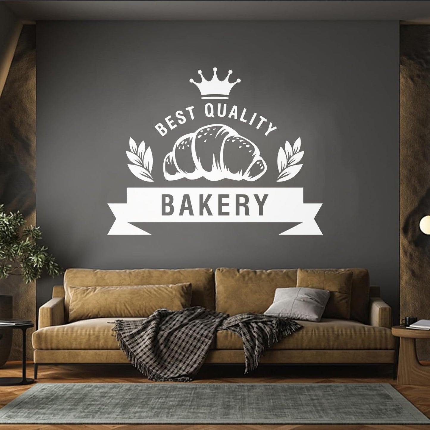 Vinyl Wall Stickers Best Quality Baking Crown Kitchen Bakery Shop Croissant Personalized Customization