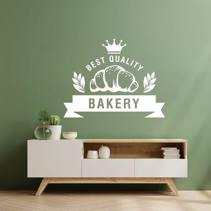Vinyl Wall Stickers Best Quality Baking Crown Kitchen Bakery Shop Croissant Personalized Customization