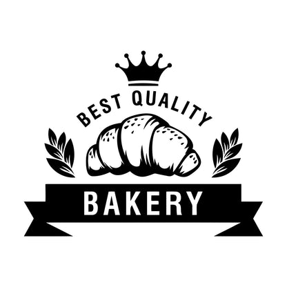 Vinyl Wall Stickers Best Quality Baking Crown Kitchen Bakery Shop Croissant Personalized Customization