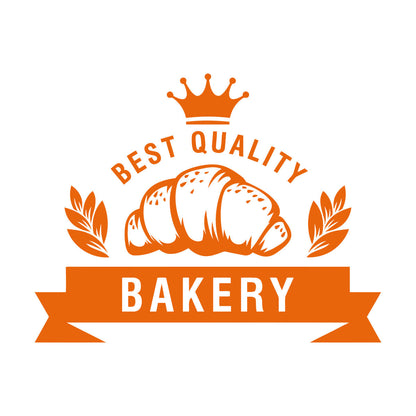 Vinyl Wall Stickers Best Quality Baking Crown Kitchen Bakery Shop Croissant Personalized Customization