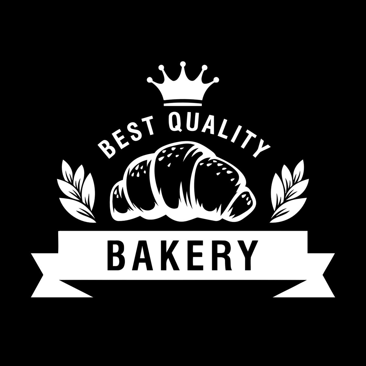 Vinyl Wall Stickers Best Quality Baking Crown Kitchen Bakery Shop Croissant Personalized Customization
