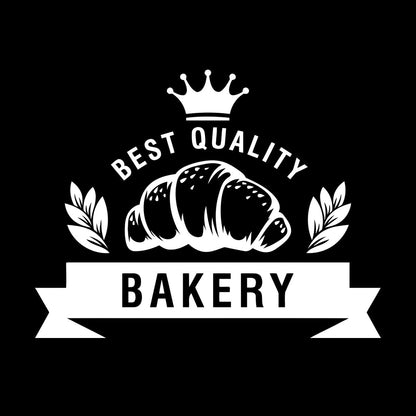 Vinyl Wall Stickers Best Quality Baking Crown Kitchen Bakery Shop Croissant Personalized Customization