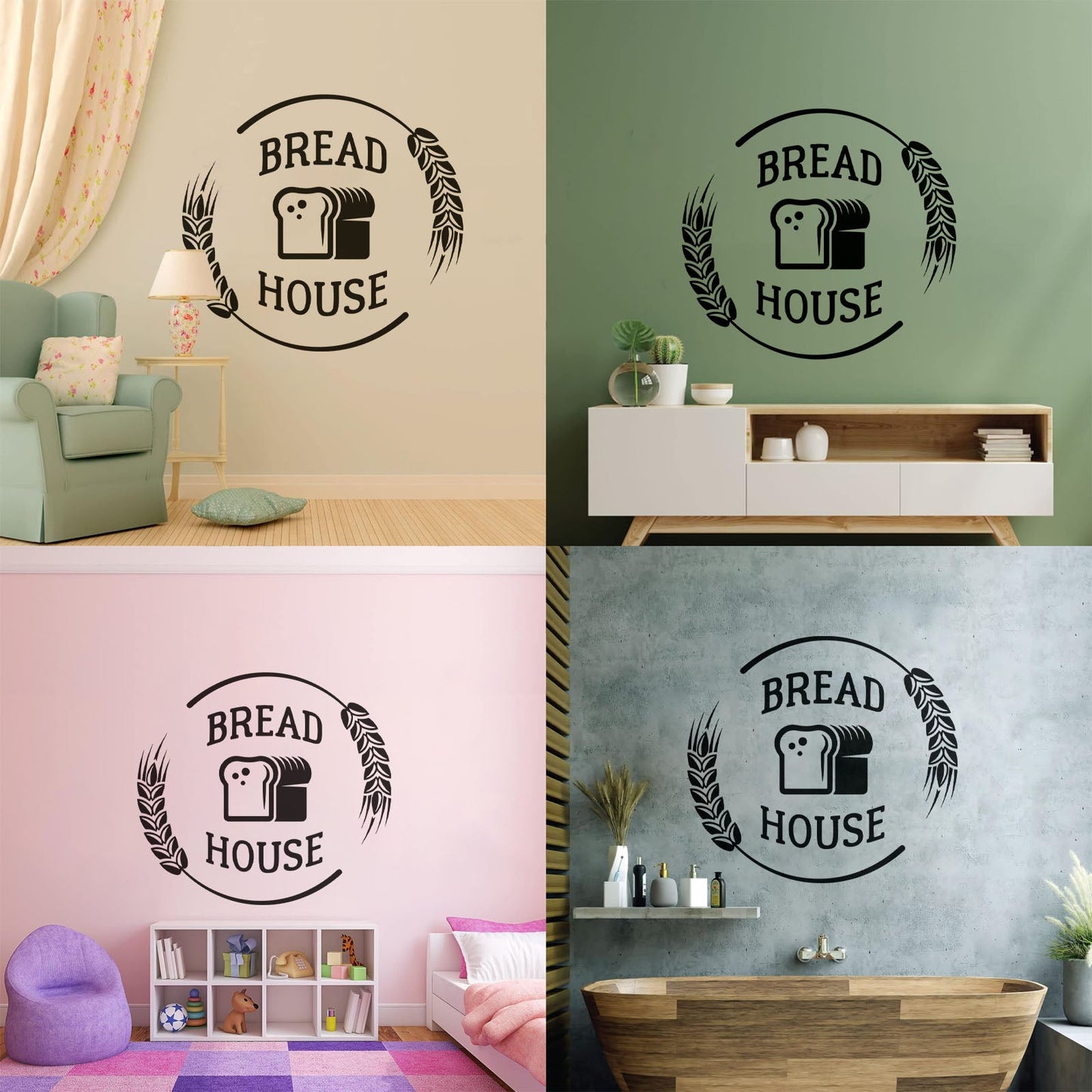 Wall Decals Bread House Farinaceous Food Bakehouse Bakery Can Modify And Add Information