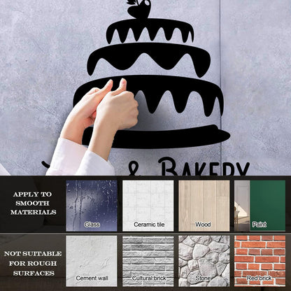 Engraving Decals Cake Bakery Bakeshop Kitchen Confectionary Sweets Wall Beautification