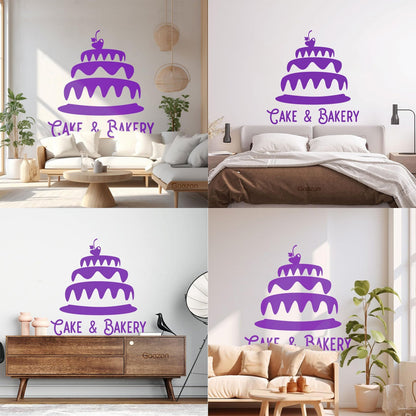 Engraving Decals Cake Bakery Bakeshop Kitchen Confectionary Sweets Wall Beautification