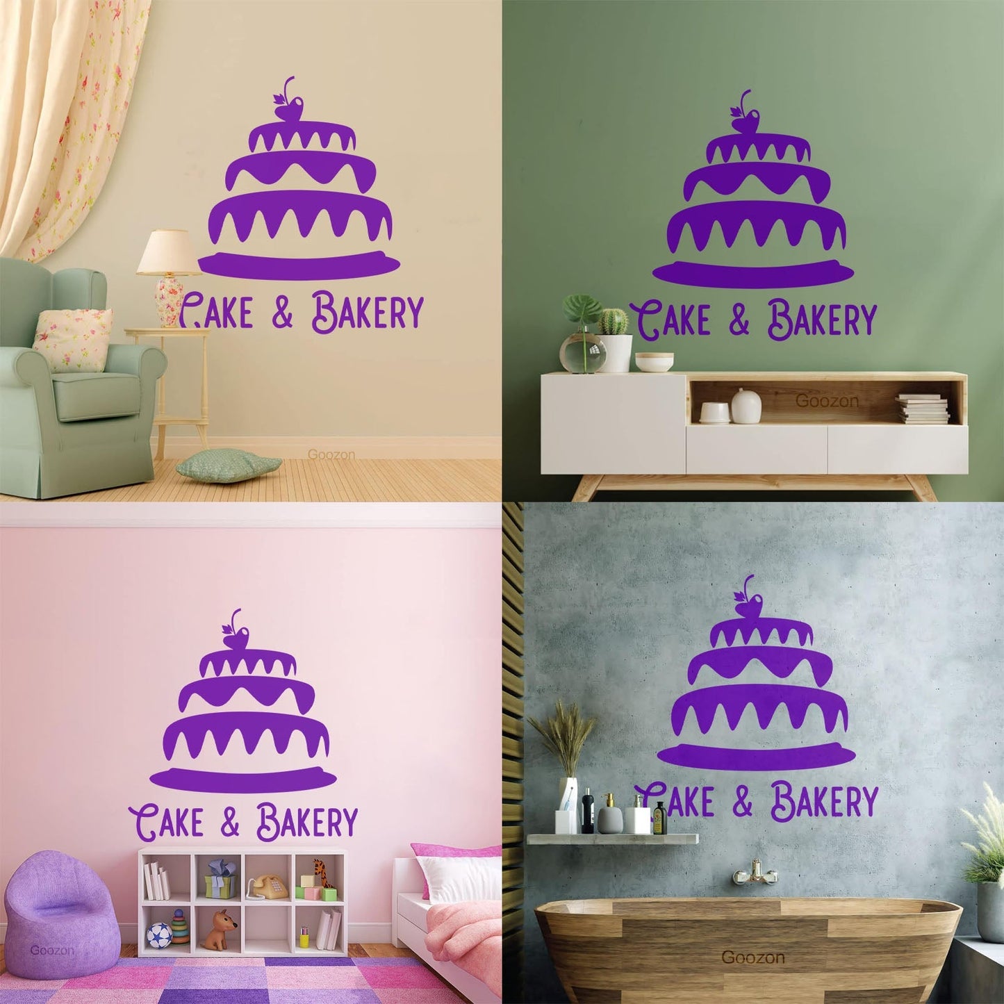 Engraving Decals Cake Bakery Bakeshop Kitchen Confectionary Sweets Wall Beautification