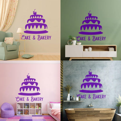 Engraving Decals Cake Bakery Bakeshop Kitchen Confectionary Sweets Wall Beautification