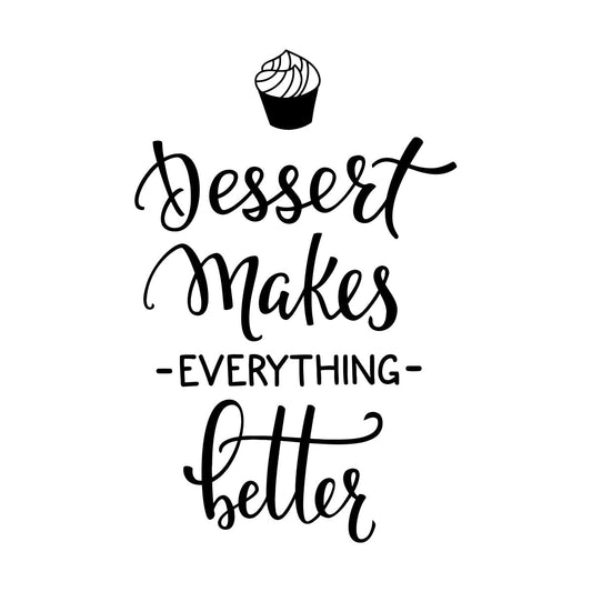 Vinyl Art Sticker Dessert Quote Bakery Shop Window Lettering Self Adhesive