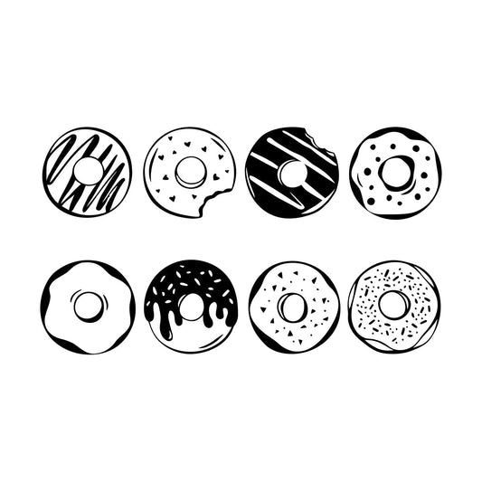 Engraving Stickers Donuts Fast Food Cafe Bakery Do Not Damage The Wall Surface