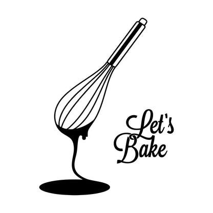 Engraving Decals Kitchen Phrase Let'S Bake Bakery Baking Products Personalized Customization