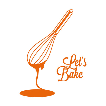 Engraving Decals Kitchen Phrase Let'S Bake Bakery Baking Products Personalized Customization